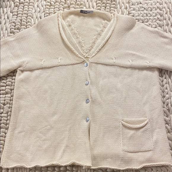 Crea Concept Bell Sleeve Knit Cardigan • Viscose Cotton Blend • Size S - Picture 8 of 13